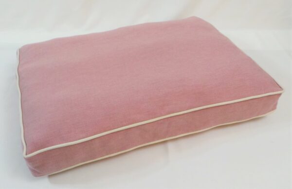 Made-to-measure personalised dog crate cover set in a beautiful Dusk Pink fabric. - Image 5